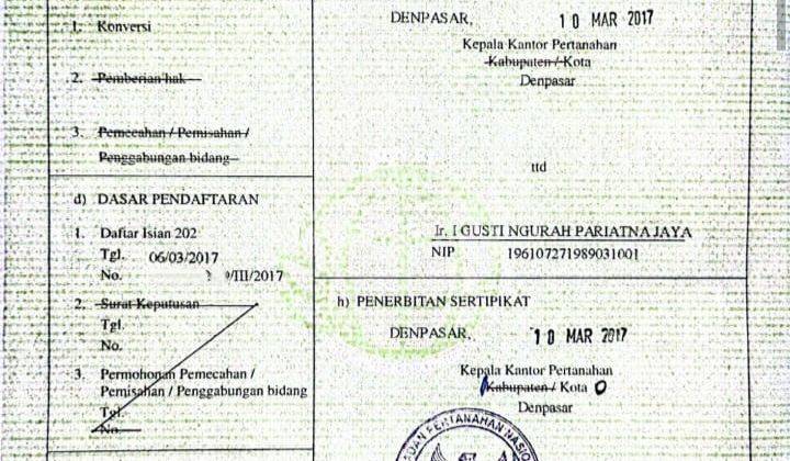 TANAH PEKARANGAN KOMERSIAL DEKAT AEREA BISNIS LAVEL 21 DENPASAR 3
