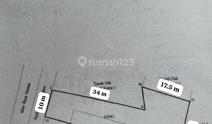 Tanah di Raya Domas, Gresik SHM 633 m² 1