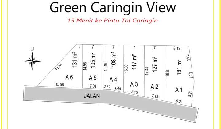 Dekat Akses Tol, Tanah, SHM, Dekat Fasilitas Kesehatan, di Caringin Dekat Akses Tol, Tanah, SHM, Dekat Fasilitas Kesehatan, di Caringin