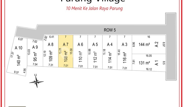 Tanah, SHM, di Parung Tanah, SHM, di Parung