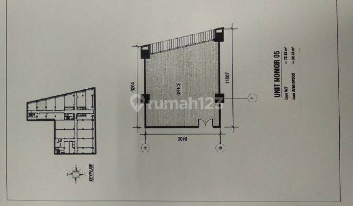 Sewa Kantor Spazio Tower Lt 07 Hadap Utara Full Jendela Ada Teras 1