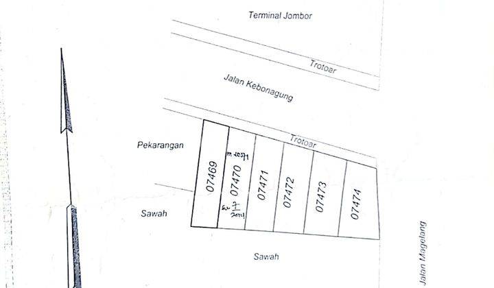 Tanah Murah Strategis di Jl.Magelang km 6 2