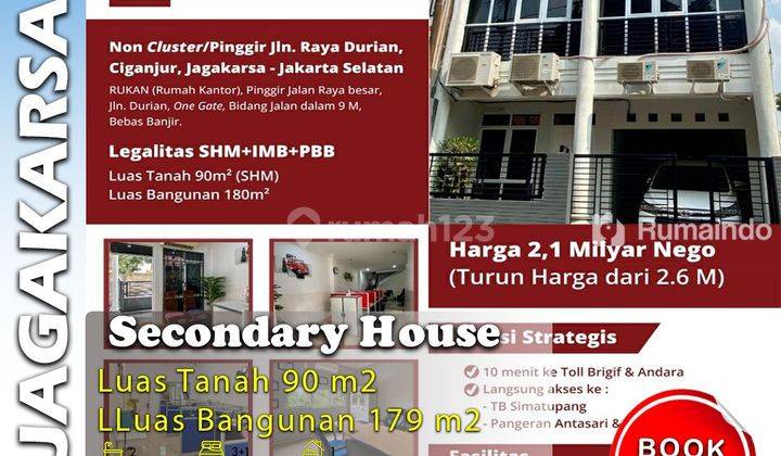 Termurah Rumah Kantor di Jln Durian Jagakarsa Jakarta Selatan 1