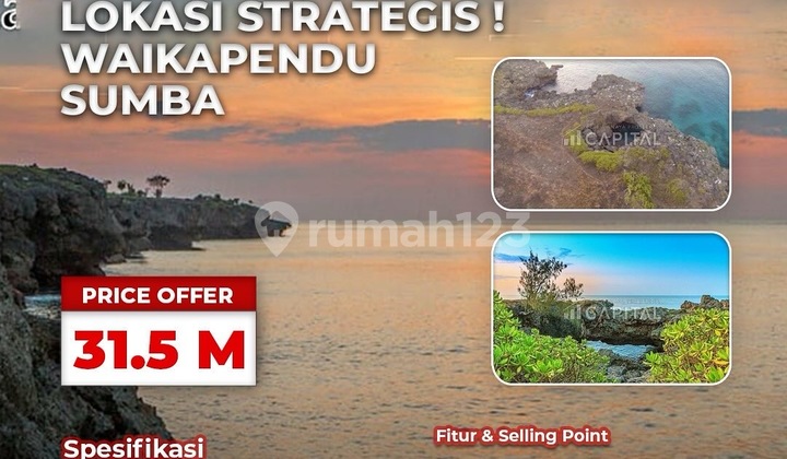 Cliff Top Land At Waikapendu Kodi Sumba Island 15.0 Ha