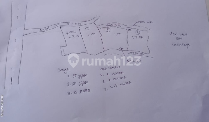 Dijual tanah 3,17ha mata air & view laut @wanagiri, buleleng, Bali 16