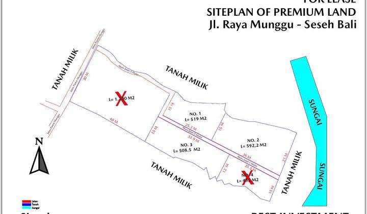 For Lease Premium land, Seseh Canggu Land 1