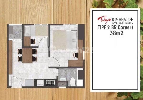Apartemen Tokyo Riverside Tower Akihabara Size 38m2 Type 2br di Pik 2 Tangerang 4