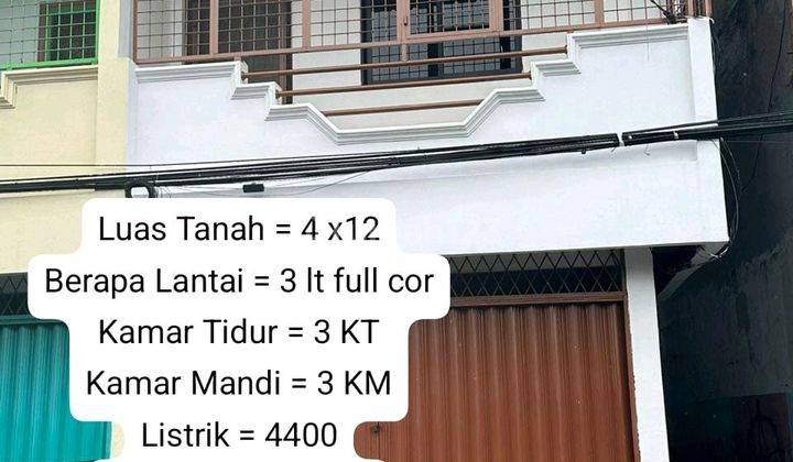4x12 Rumah Jembatan Lima 3 Lantai Full Bangunan 1