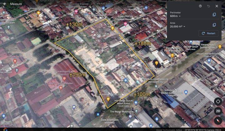 Dijual Tanah 2 Ha Lokasi Kota Medan Lokasi Sangat Strategis 1