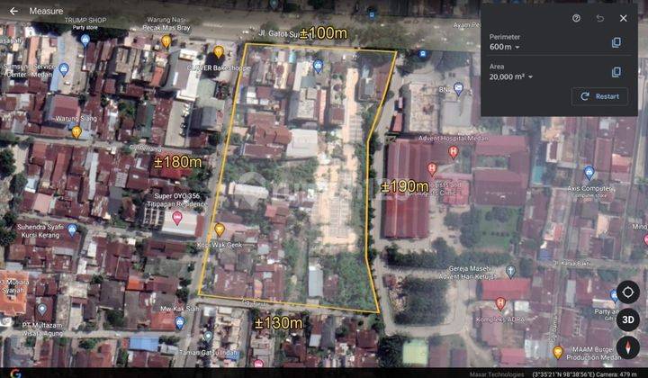 Dijual Tanah Lokasi Strategis Jalan Gatot Subroto  2