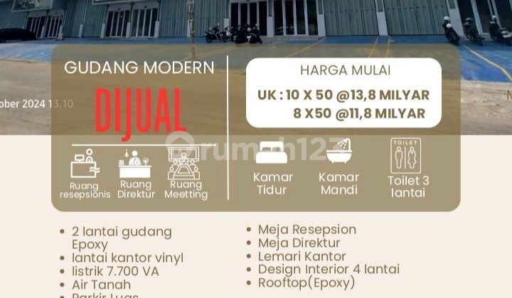 Dijual Gudang Brand New di Pergudangan HS 198 kalideres - Jakarta Barat