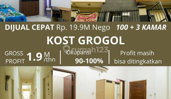 Kost Strategis Bebas Banjir ROI di Atas 9 Persen di Grogol 1