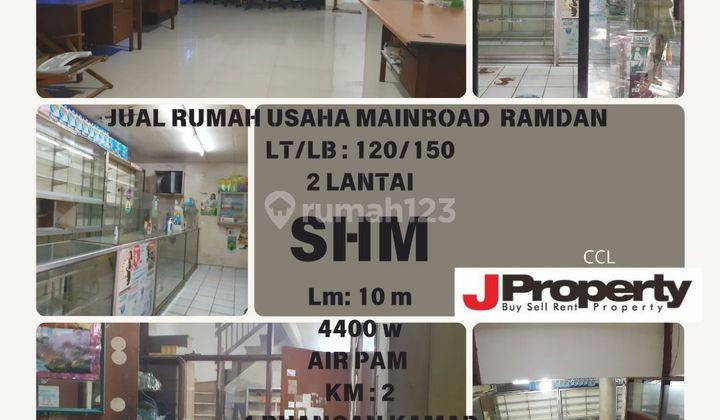 JUAL RUMAH USAHA JL RAMDAN MAINROAD 1