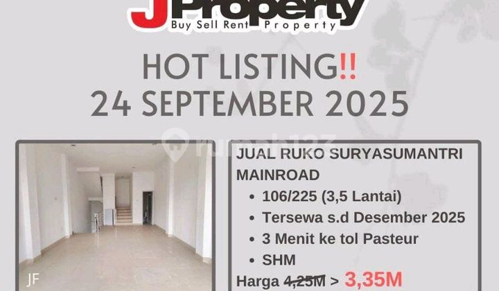 For Sale: Ruko Surya Sumantri Main Road 1