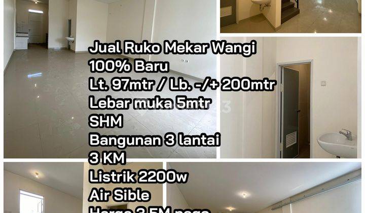 Jual Ruko Mekar Wangi 100% Baru 1