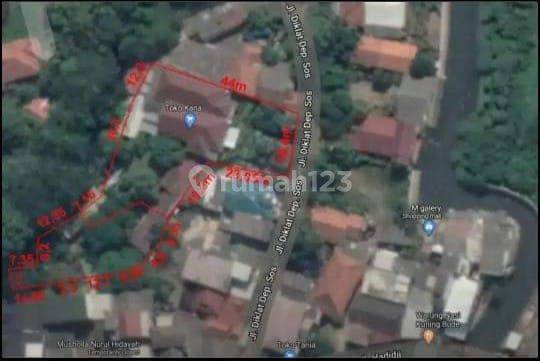 Dijual Tanah 1860 m2 bonus rumah di dekat Kramatjati 1