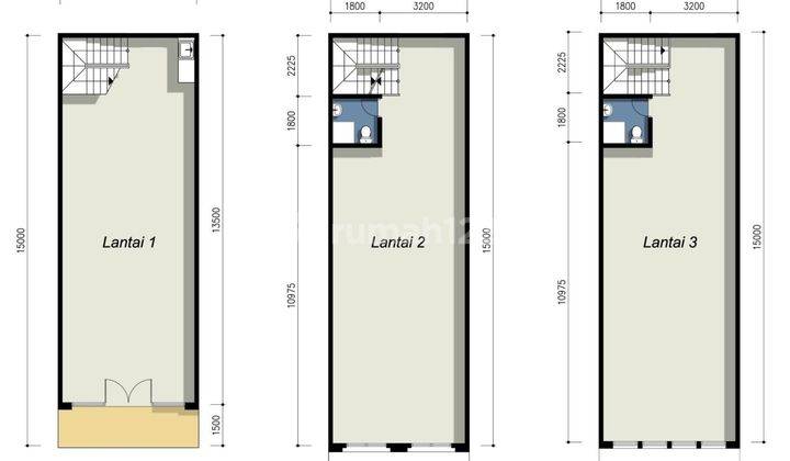 DISEWAKAN CEPAT RUKO BARU 3 LANTAI DI MODERN WALK MODERNLAND TANGERANG 2