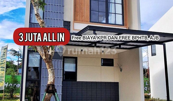 Rumah 2 Lantai. 3 Juta All In. Free Bphtb Ajb Dan Biaya Kpr.  1
