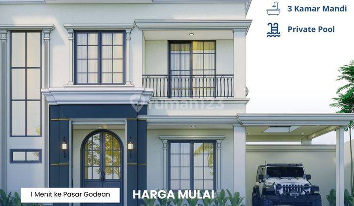 Dijual Rumah Baru Wilayah Godean Mewah 2 Lantai Kolam Renang 1