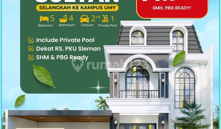 Luxury Cluster House in Yogyakarta Near Toll Road and Gamping Gas Station