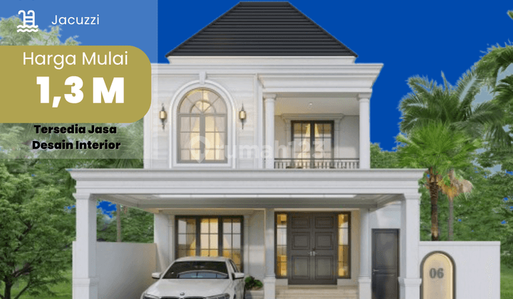 Rumah Mewah American Style 1,3 M Ada Desain Interior  1