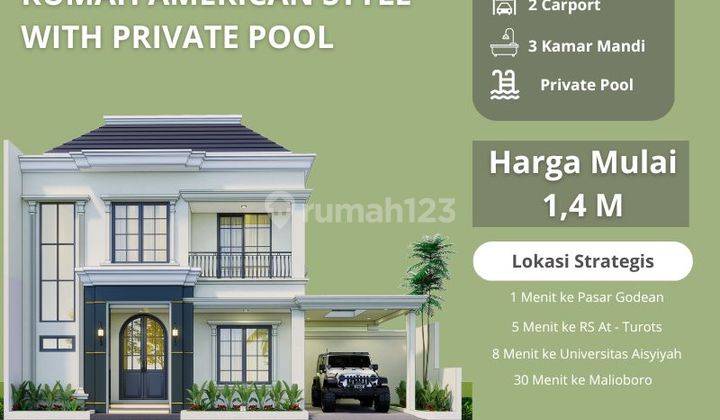 Rumah Mewah Daerah Sleman Strata 1,4M Ada Private Pool 1