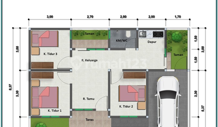 Rumah Dekat Ringroad Jogja Godean American Classic 700 Jutaan 2