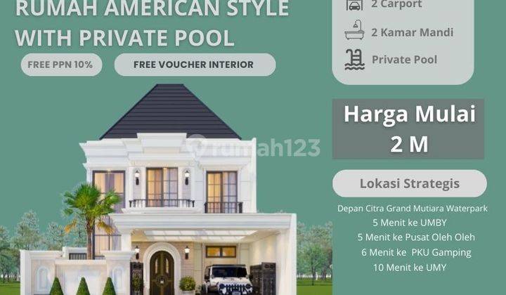 Hanya 2M Saja Rumah Mewah Di Jalan Wates  1