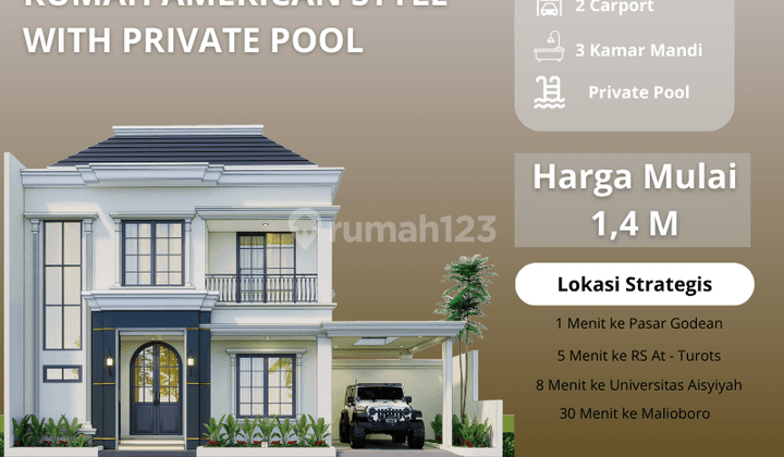 Hunian Mewah Daerah Godean Start 1,4 M Ada Private Pool 1