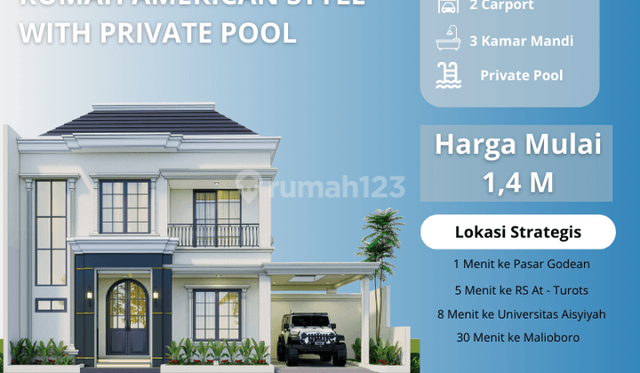 Hunian Murah Mewah Jogja 1,4 M Ada Private Pool 1