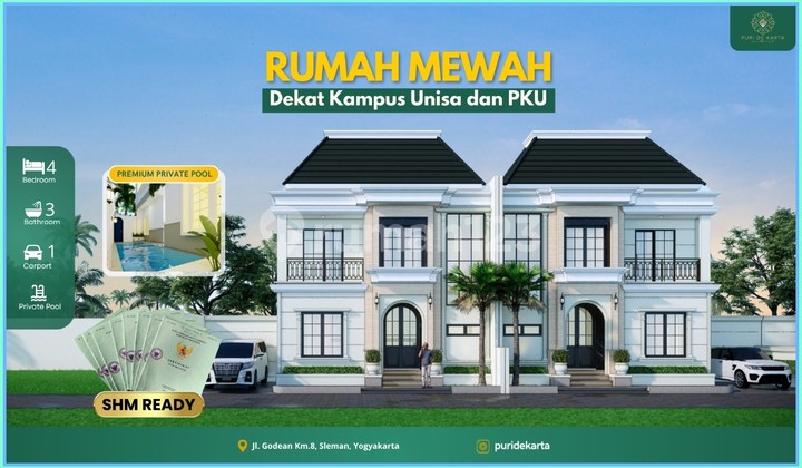 For Sale Luxurious 2-Storey House SHM Strategic Location near Tugu Jogja