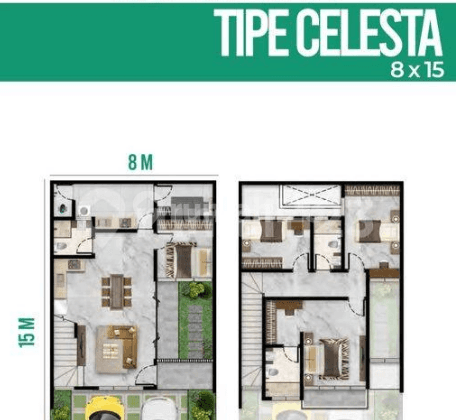 Rumah 2 Lantai PIK2 Uk 8x15 Cluster Simprug Siap Huni Termurahh 2