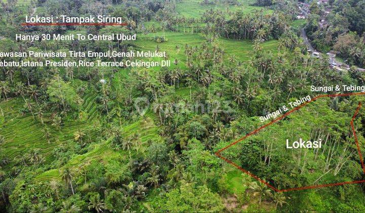 DIJUAL LAHAN VIEW CANTIK SUNGAI, JUNGLE, TEBING DAN PERSAWAHAN 47 ARA