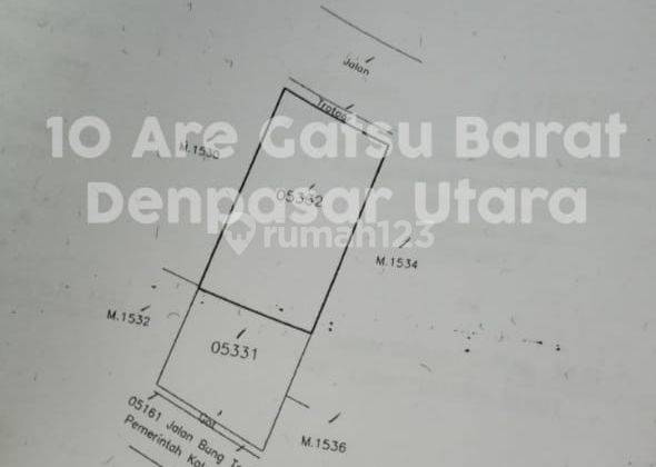 Dijual Tanah 10,2 Are Ada Bangunan Ruko 2 Lantai Jln.gatsu Barat 2