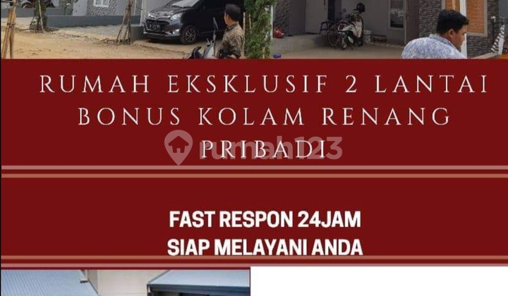 Rumah 2 lantai ada kolam renang pribadi pas buat vila