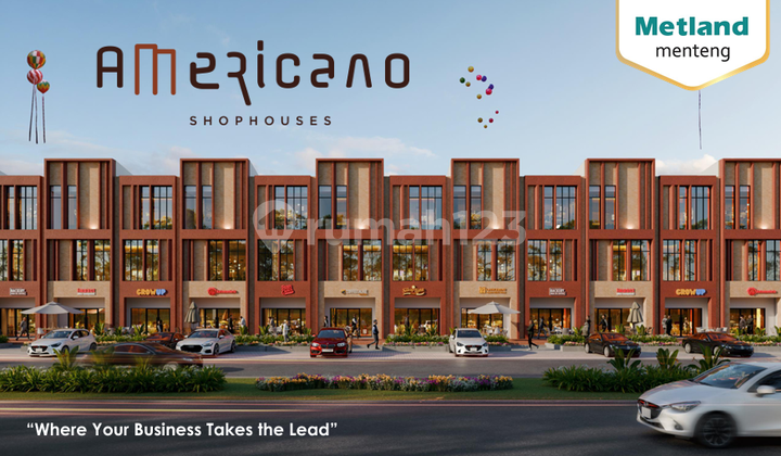 Dijual Ruko Hoek Premium Metland Menteng - Ruko Americano Type A
