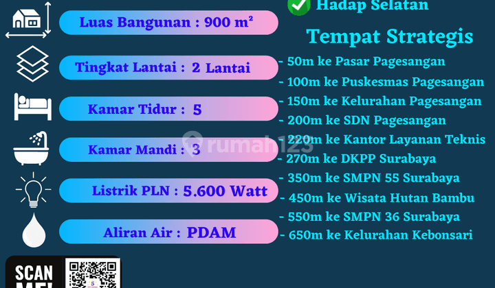 Rumah Besar Dan Luas di Raya Pagesangan Surabaya Selatan 7