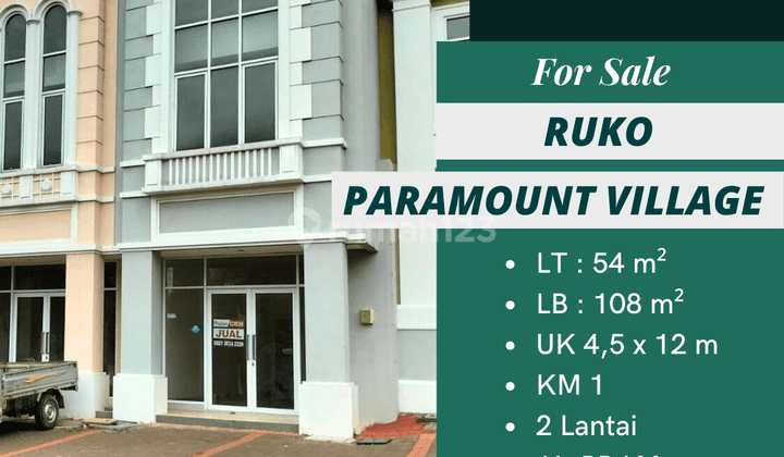 Dijual Ruko Paramount Village  1