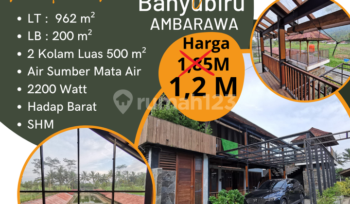 Dijual Cepat Resto Dan Pemancingan Banyubiru, Ambarawa 