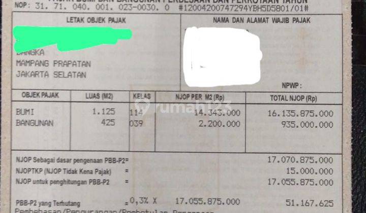 Turun Harga!!! Harga Dibawah Njop Dijual Murah Cepat Harga Bawah Njop Lahan Di Kemang 1