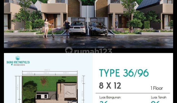 Rumah 1 Lantai Tanah Luas DP 0% 2 Menit ke Stasiun Daru 13
