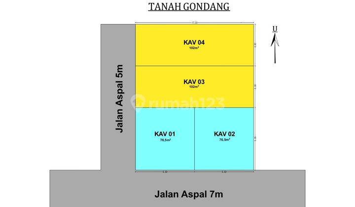Tanah Pekarangan Dijual Murah 100jtan Di Gondang SHM Ready  2