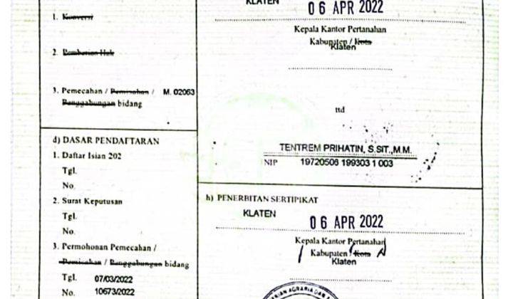 Bonus Tanah Luas Beli Rumah Di Jogonalan SHM Ready 6