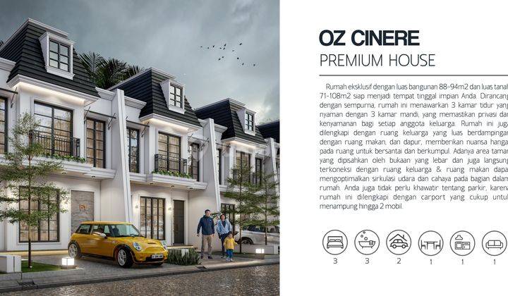 Rumah 2 Lantai Bagus Semi Furnished di Oz Cinere Residence, Depok 1