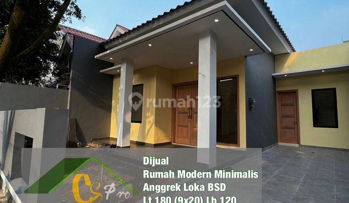 Dijual Rumah Minimalis Modern Halaman Luas Anggrek Loka Bsd Tangerang Selatan 1