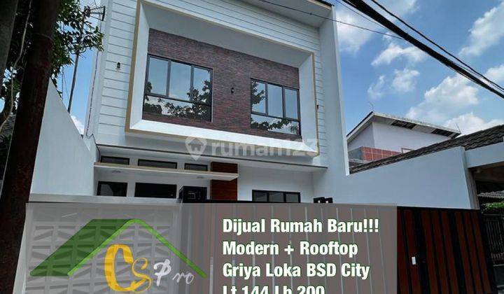 Dijual Rumah Modern Baru Halaman Luas Griya Loka Bsd City Tangerang Selatan 1