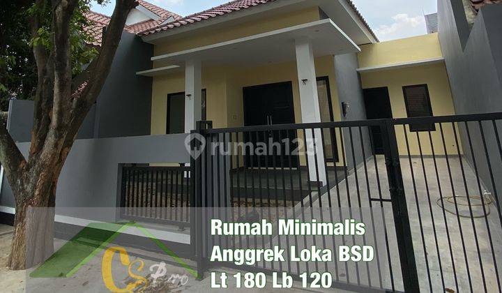 Dijual Rumah Minimalis Modern Halaman Luas Anggrek Loka Bsd Tangerang Selatan 1