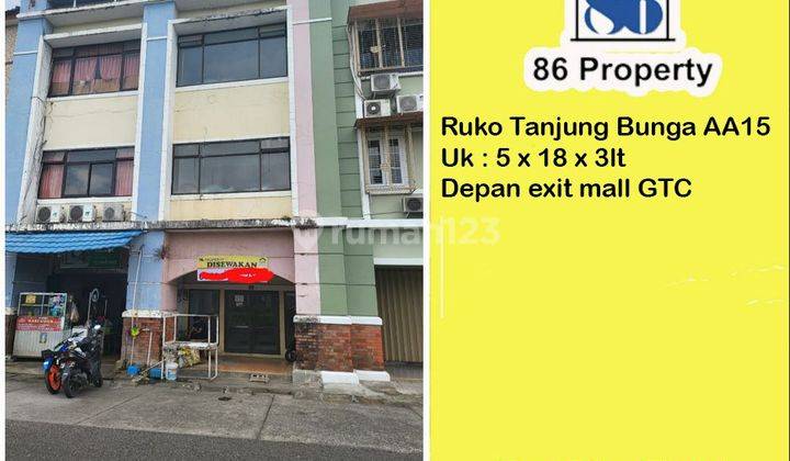 Disewakan Ruko 3 Lantai Metro Tanjung Bunga 1