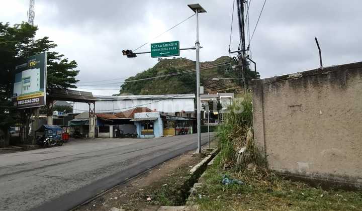 DIJUAL/sewa TANAH di depan pergudangan KUTAWARINGIN, SOREANG, BANDUNG -di jl raya; strategis; msk cointainer 40ft   >>M-S