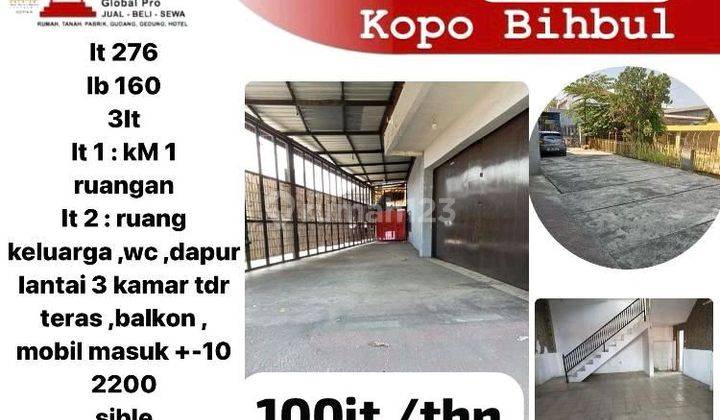 Disewakan Ruko 3 Lantai Siap Pakai Lokasi Ramai Di Kopo Bihbul 1